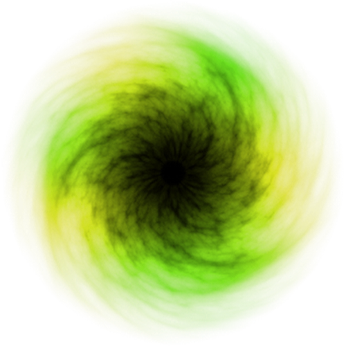 A green and yellow vortex.