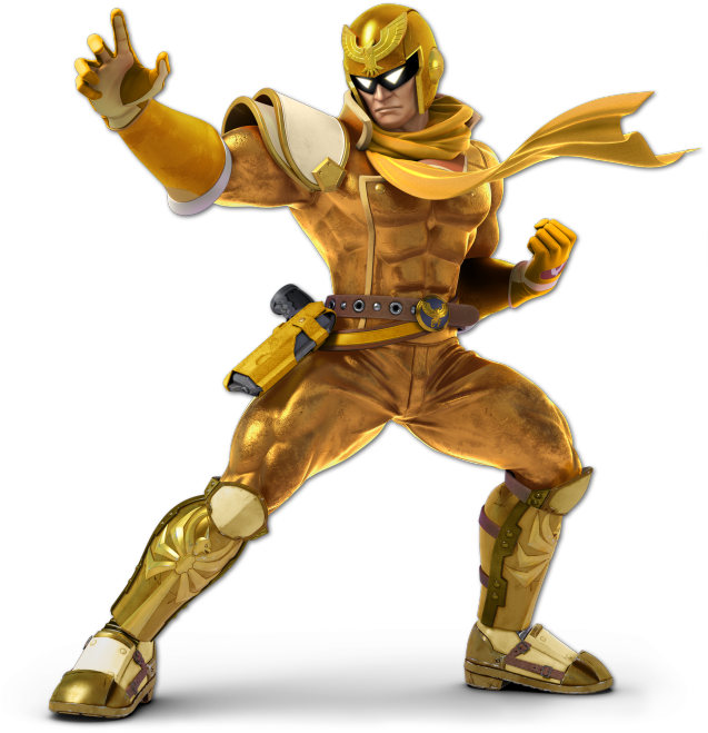 The gold-coloured costume for Captain Falcon in Super Smash Bros Ultimate.